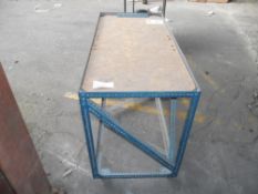Wheeled Blue Trolley metal. Vintage. Mutliple uses. Please note that this is for 1 item only and