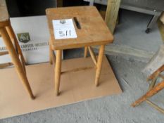 Wooden vintage stool used in college science labs. Retro. Please note that this is for 1 item only