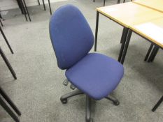 Cloth upholstered typists swivel chair