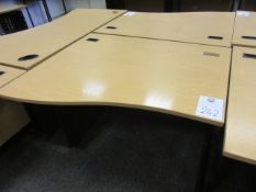 1200 x 1000 shaped cantilever computer desk with c