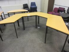Matching shaped teaching tables to make various co