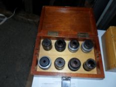 Hounsfield Jaws in wooden case box. Complete set sizes 11-18. A timeless piece of British Industrial