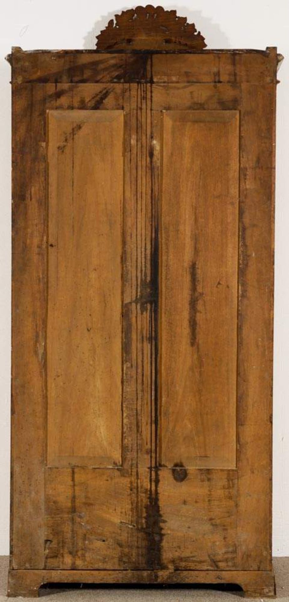Eintüriger Wäscheschrank. Louis Philippe um 1860/80. Eschenwurzelholz massiv & und auf Nadelholz - Image 3 of 12