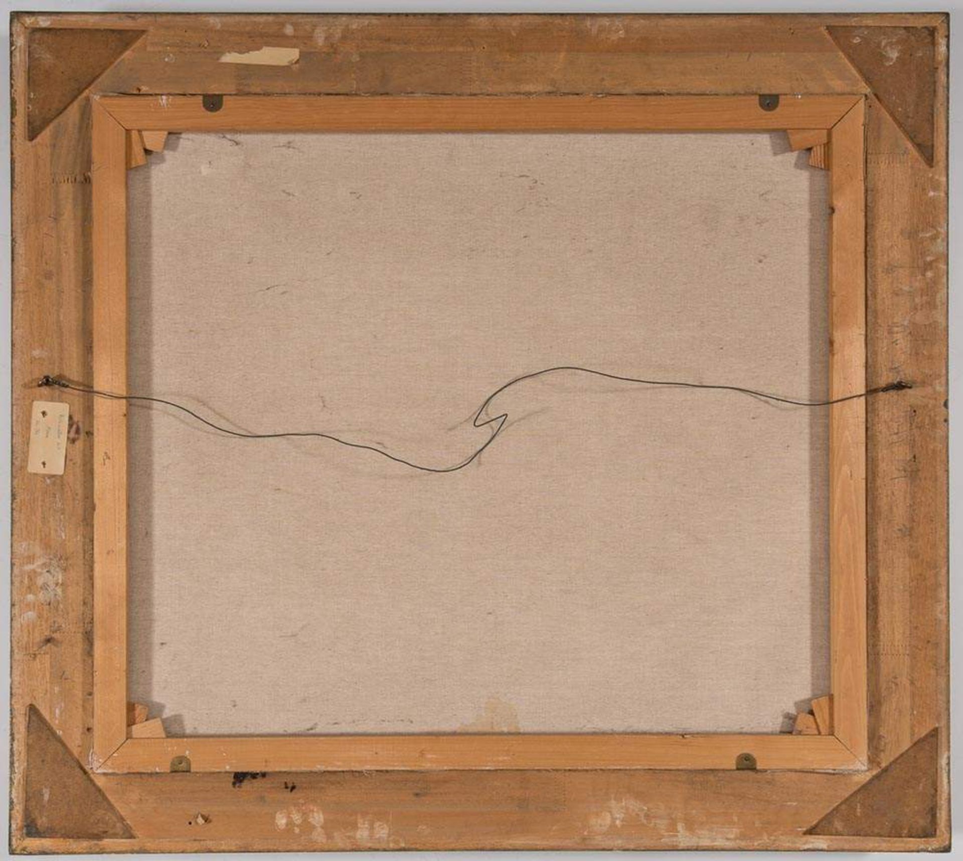"Ochsengespann" - Gemälde, Öl auf Leinwand unten links anonym signiert und datiert. Ca. 70 x 80 cm. - Image 6 of 6