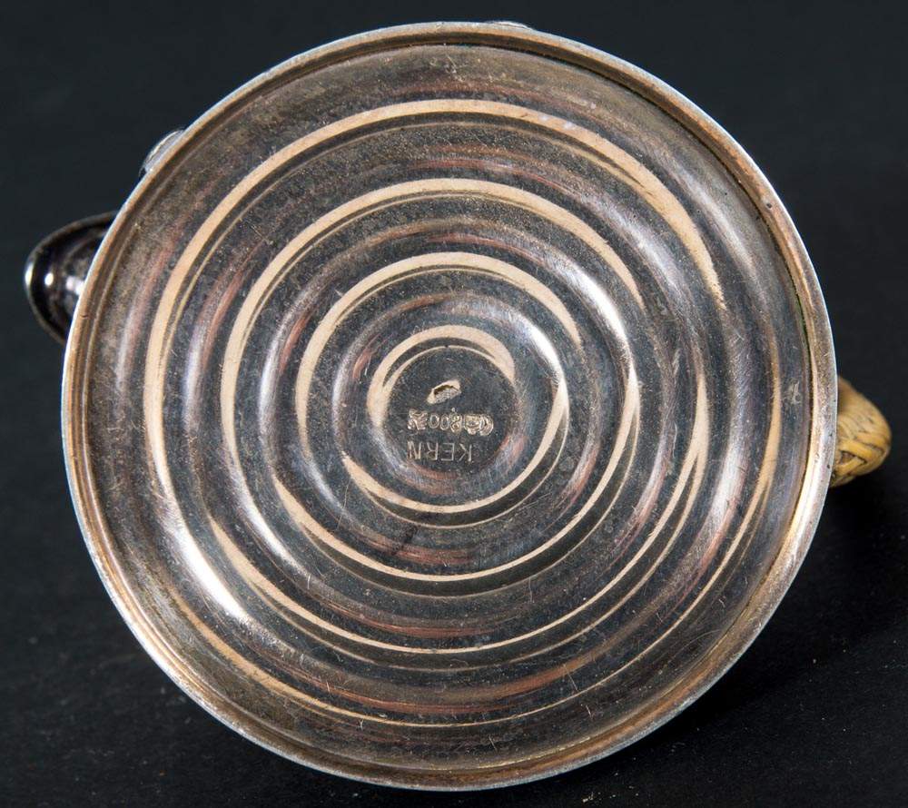 2teiliges Kernstück. 800er Silber. Boden bez.: "KERN". Mokkakännchen Länge 16 cm & Sahnekännchen - Image 3 of 11