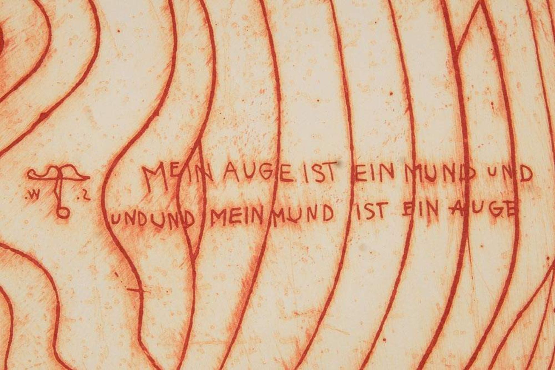 "Mein Auge ist mein Mund und und und…." Farbradierung des Dieter Roth (Hannover 1930 - 1998 - Image 4 of 8