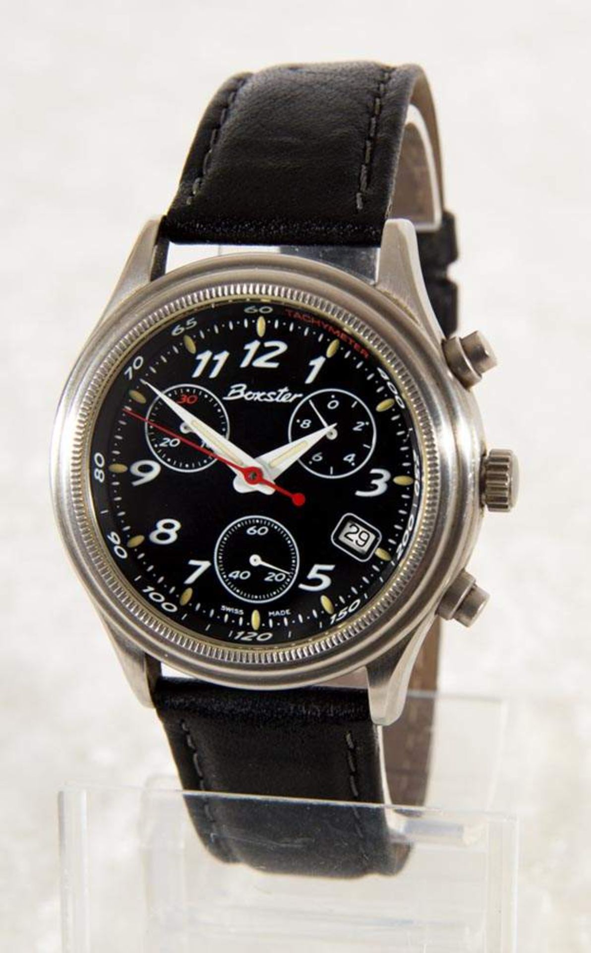 "Porsche - BOXTER" Chronograph. Quarzwerk, ungeprüft. Mit Papieren, in originaler Box. Stahl. - Image 8 of 8