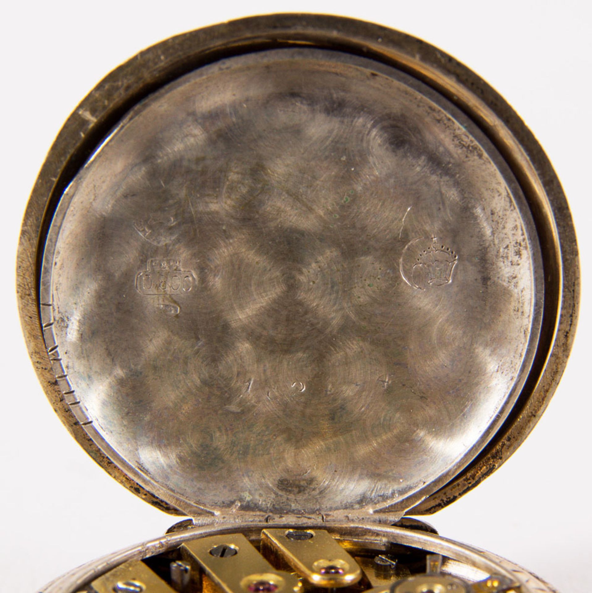 Antike Damentaschenuhr um 1900 in orig. Kartonage. Werk läuft an. Durchmesser ca 30mm. - Image 6 of 10