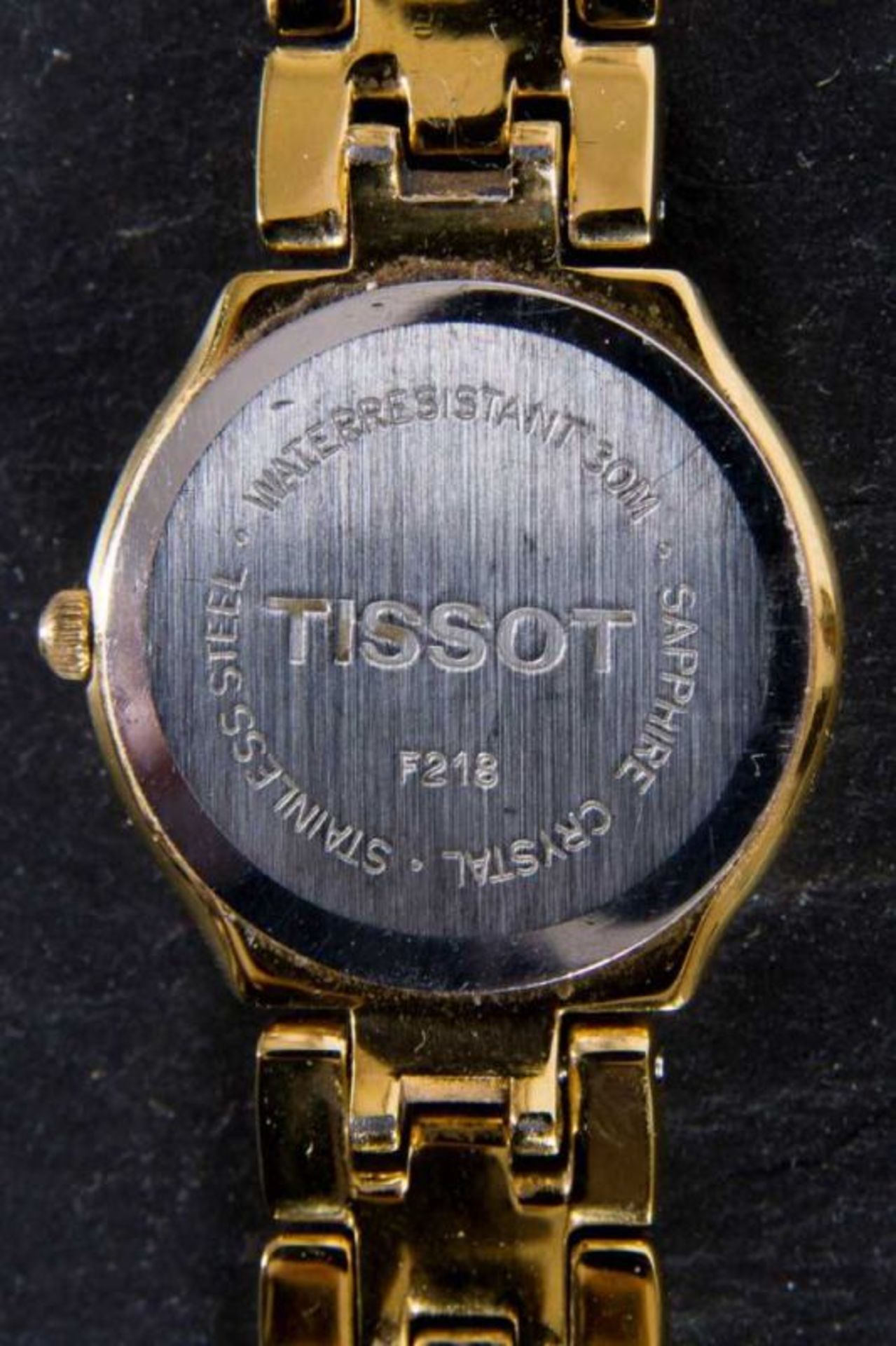 "TISSOT" Damenarmbanduhr. Stahl vergoldet. Quarzwerk mit Datum. Gliederarmband. Ungeprüft. - Image 2 of 6