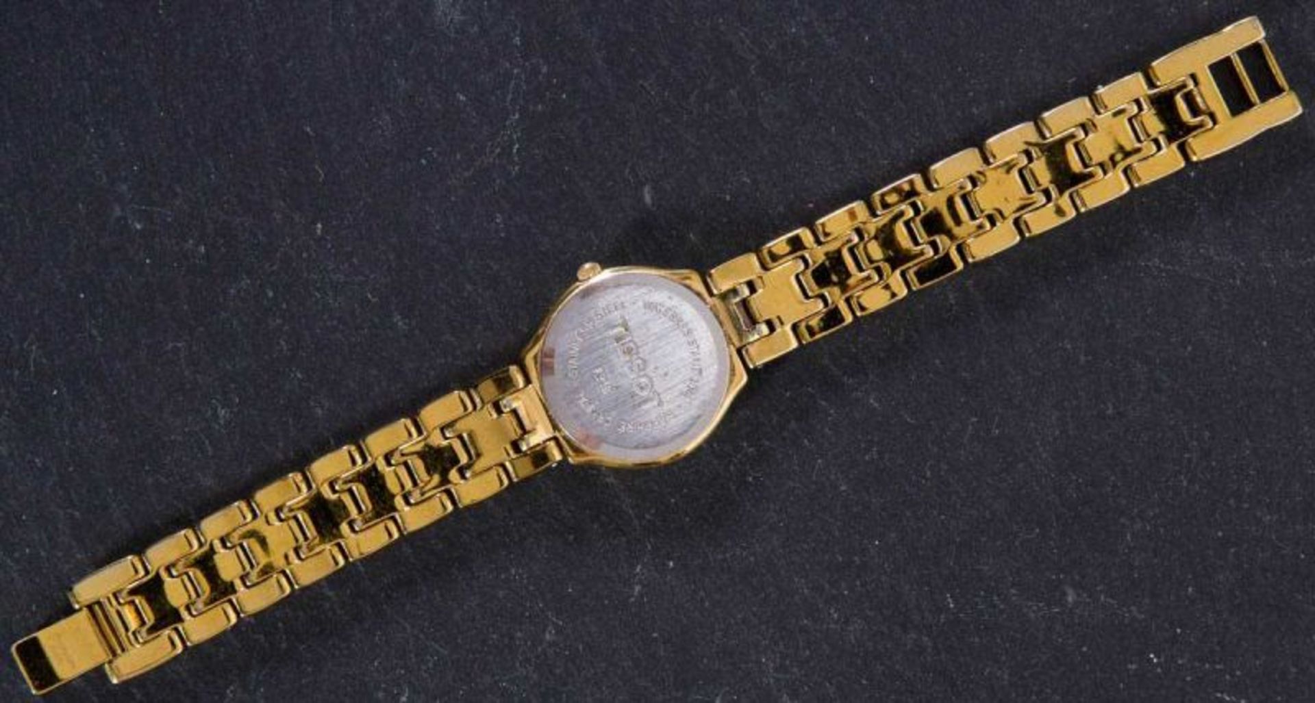 "TISSOT" Damenarmbanduhr. Stahl vergoldet. Quarzwerk mit Datum. Gliederarmband. Ungeprüft. - Image 6 of 6