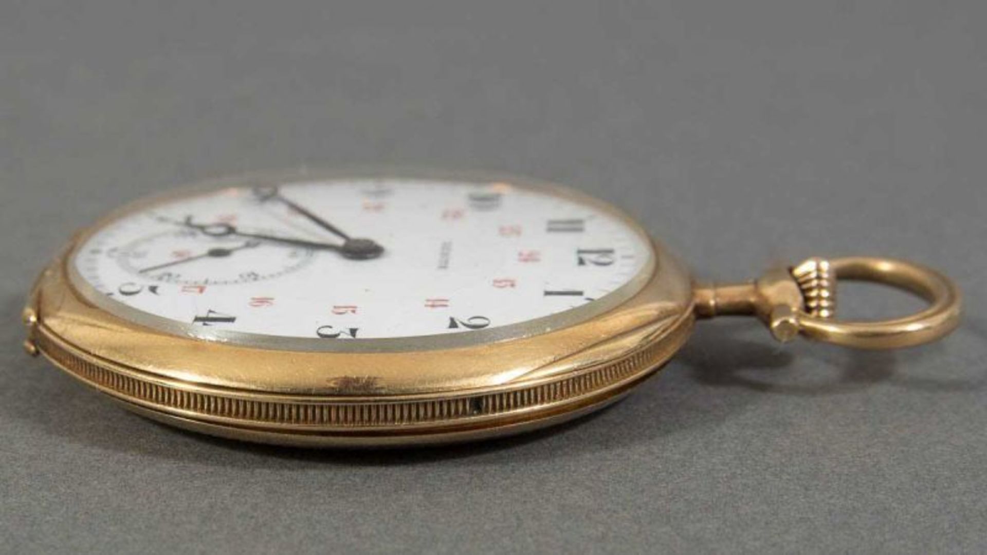 ZENITH-FRACKUHR. Herrentaschenuhr in 14 K. = 585er Gelbgold. Werkno. 1883186. Gehäuseno. 151152. - Image 10 of 11