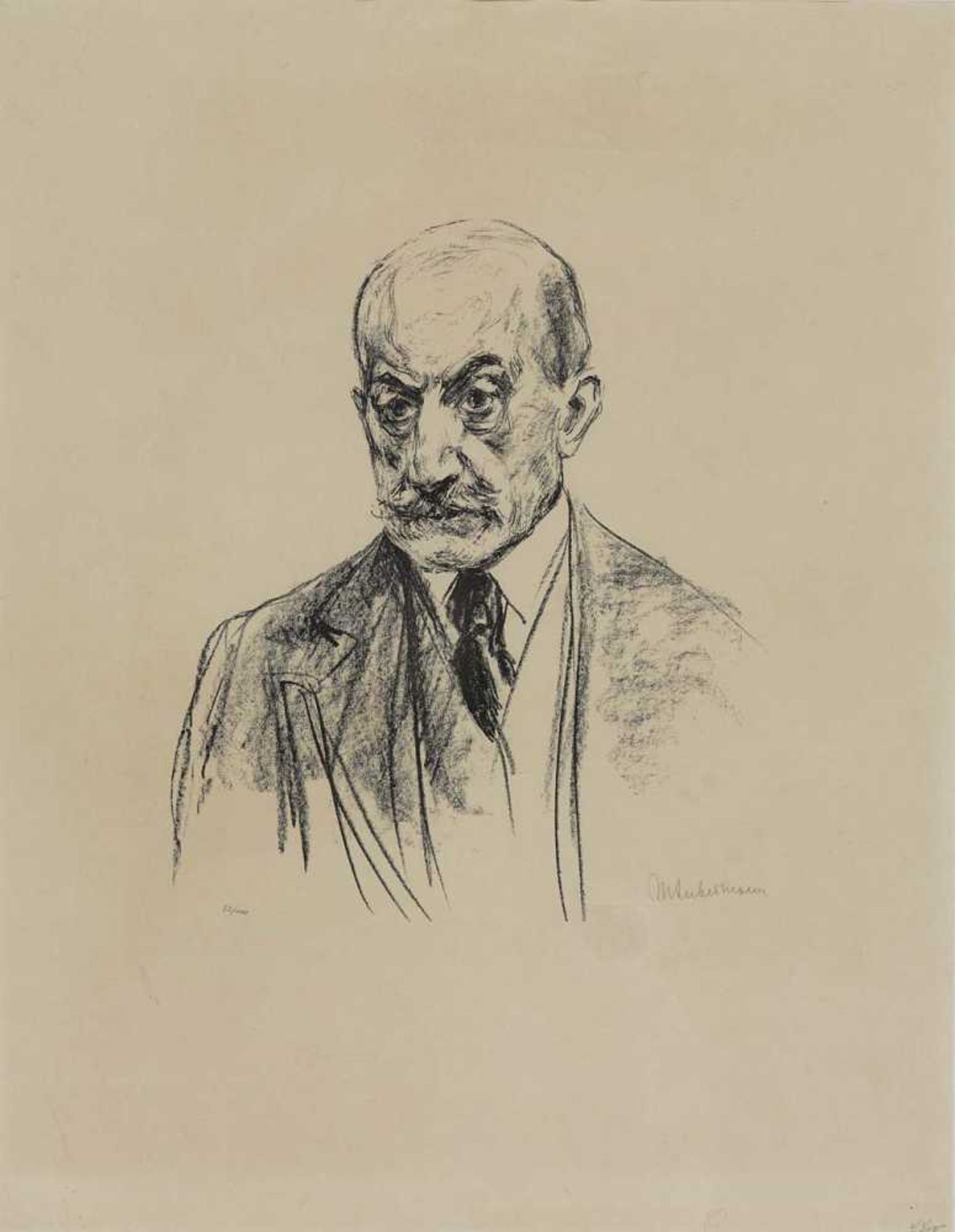 Liebermann, Max 1847 Berlin - 1935 ebenda Selbstporträt. 1921 Lithographie auf JW Zander 1900