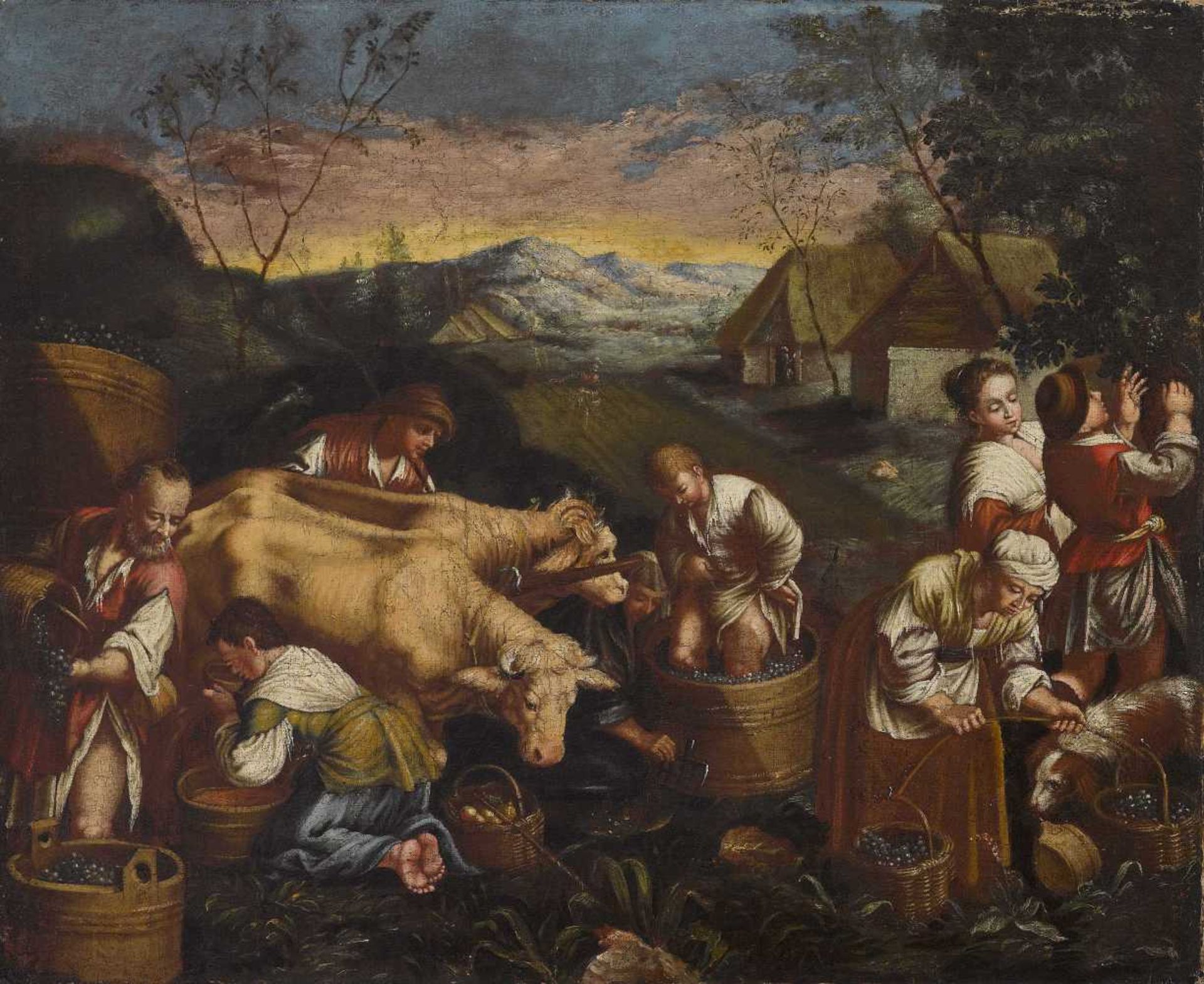 Bassano, eigentlich da Ponte, Jacopo um 1510 Bassano - 1592 Venedig, Nachfolge Der Herbst Öl auf
