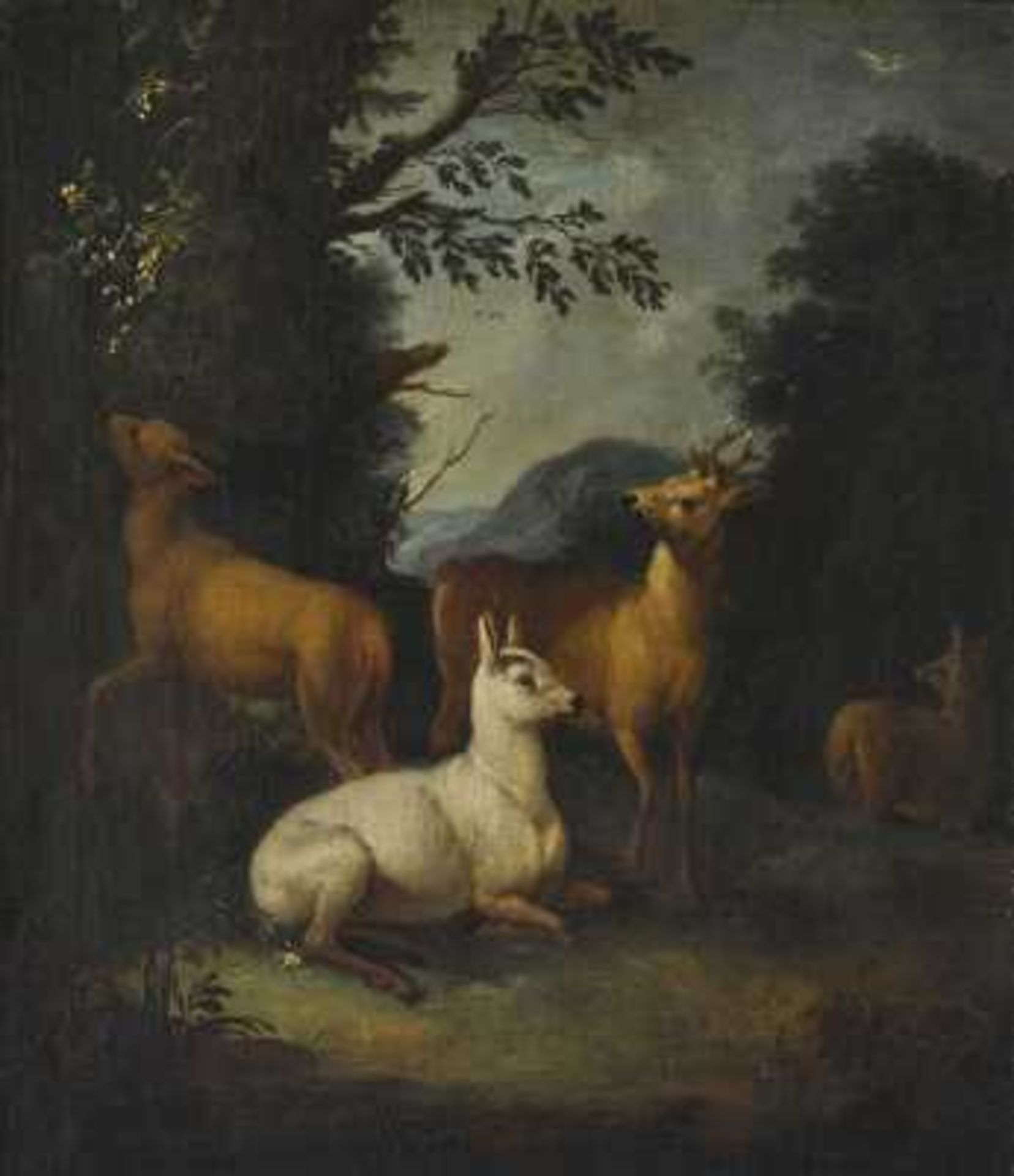 Roos, Johann Melchior 1659 Frankfurt a. M. - 1731 ebenda, zugeschrieben Rehe auf der Waldlichtung - Bild 2 aus 2