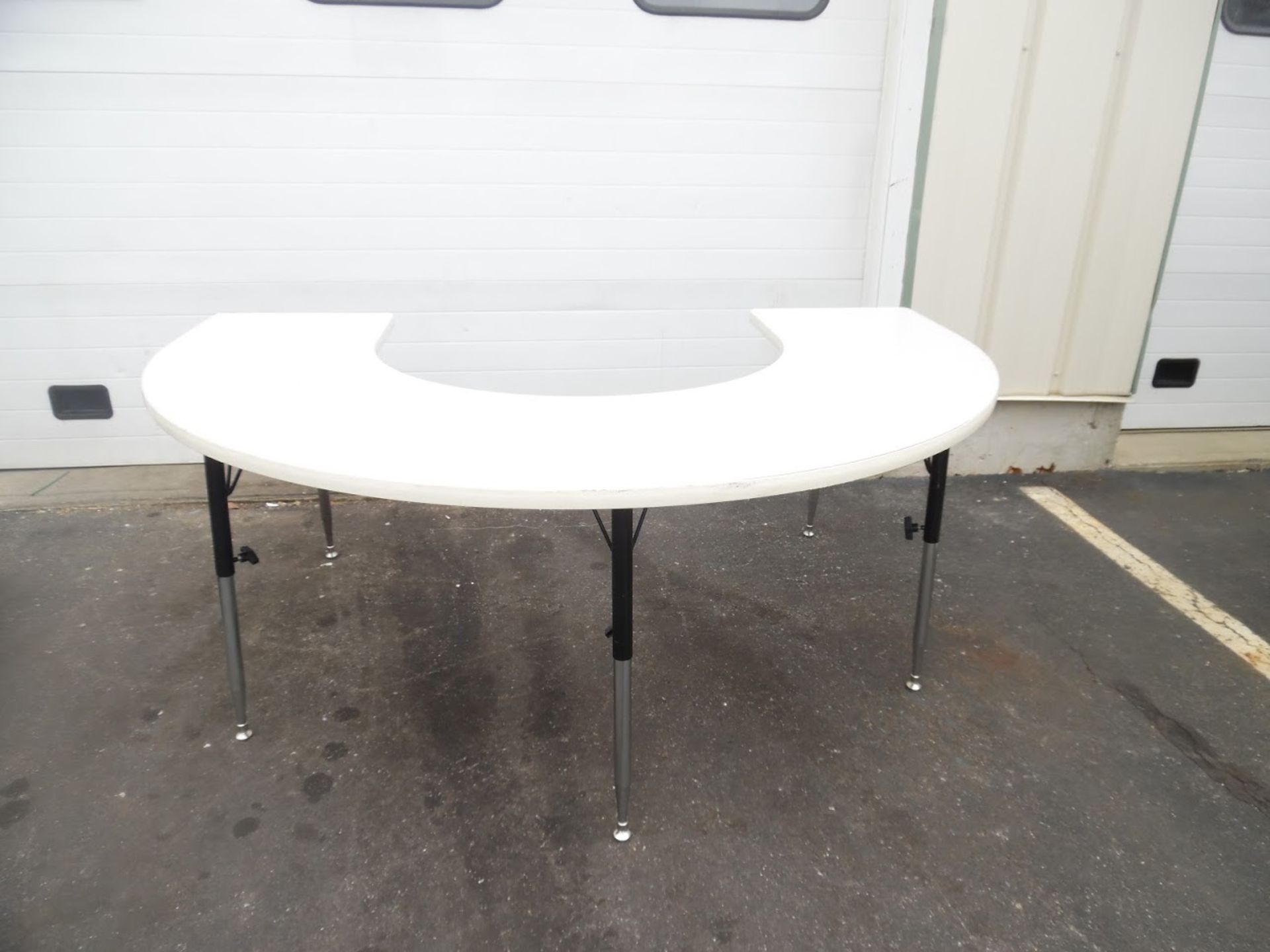 Arch Shaped Adjustable Height Table