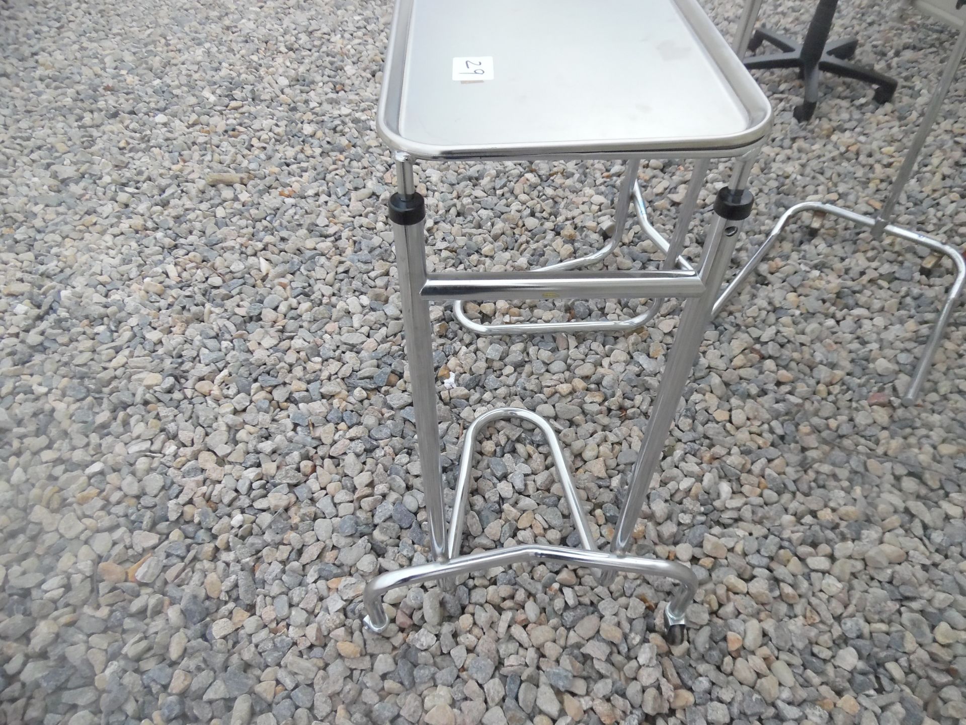 Lot of 3 Medical/surgical stands with trays. - Image 4 of 4