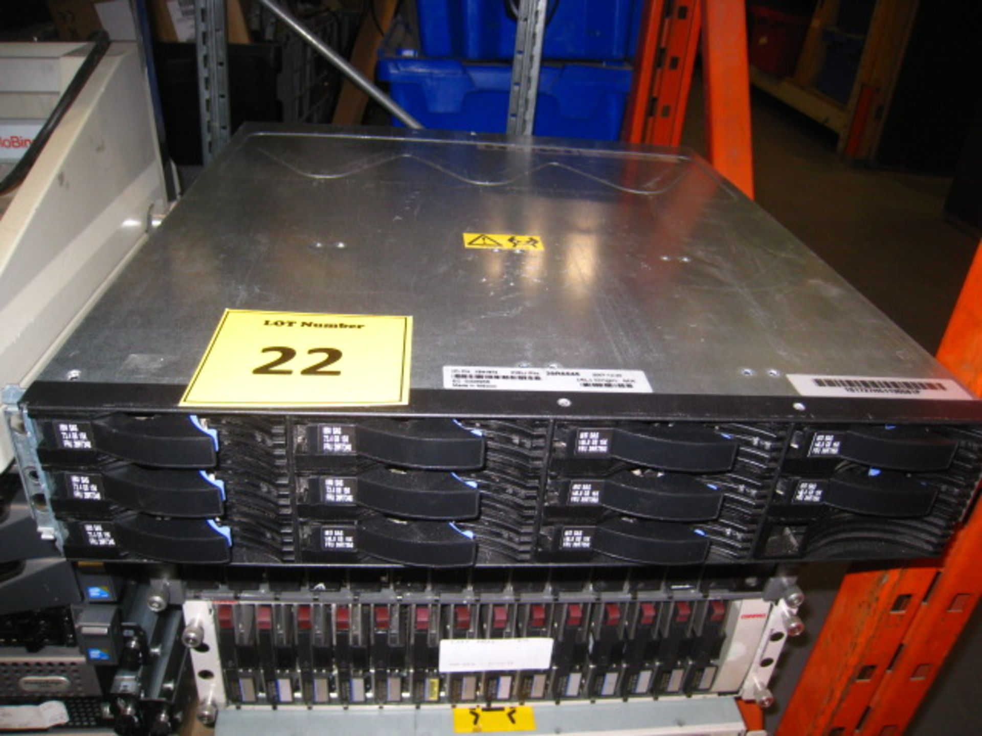 IBM HARD DRIVE ARRAY. P/N 39R6545. CONTAINS 5 X 73GB & 6 X 146GB SAS HDD'S