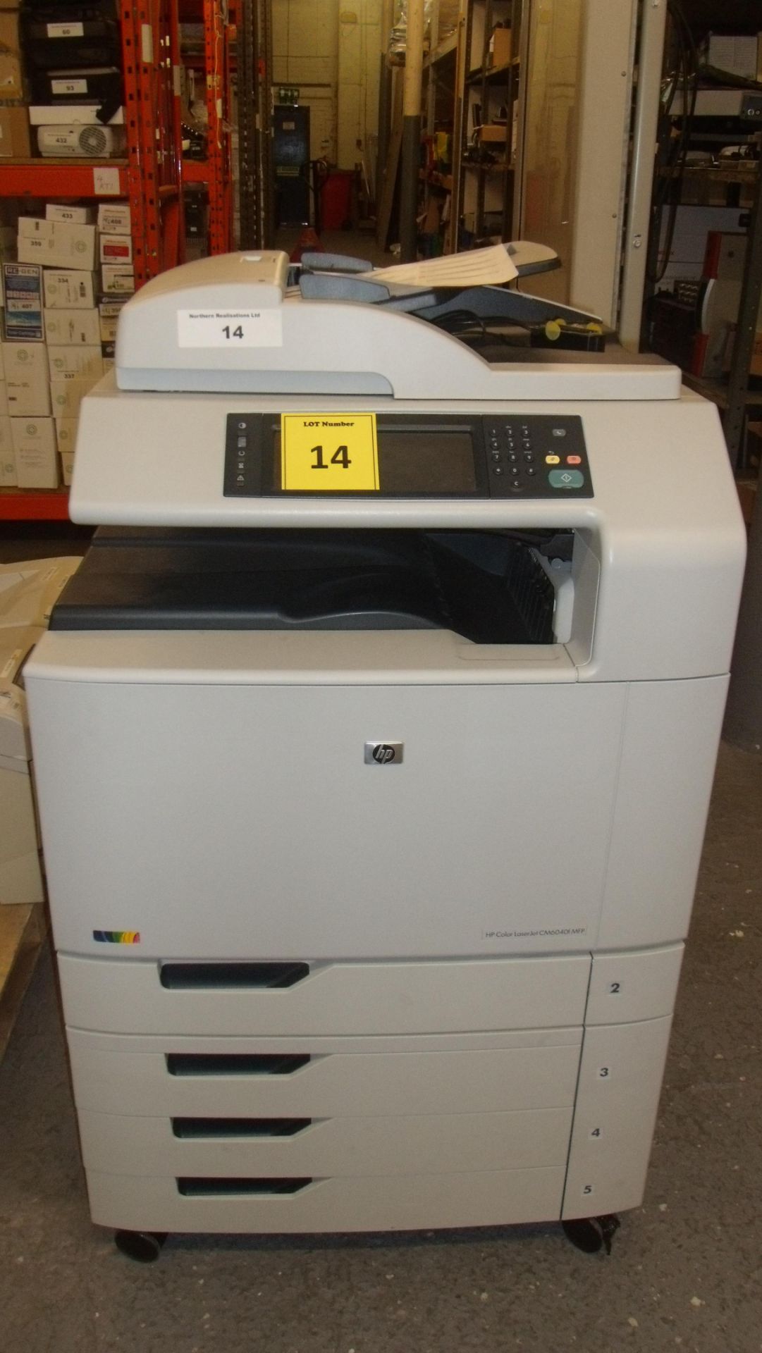 HP COLOUR LASERJET CM6040 MFP PRINTER WITH TEST PRINT