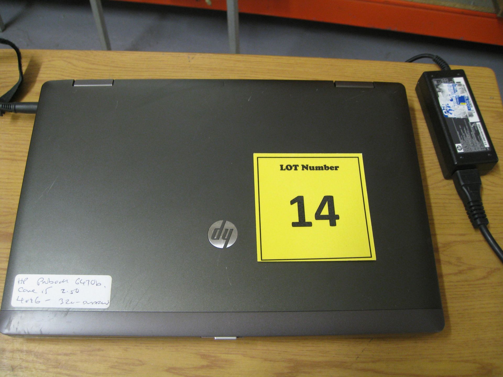 HP Probook 6470b Laptop, C-i5/2.50GHZ, 4GB RAM/320 GB HDD, dvdrw, psu - Win 7 Pro COA - Image 3 of 3