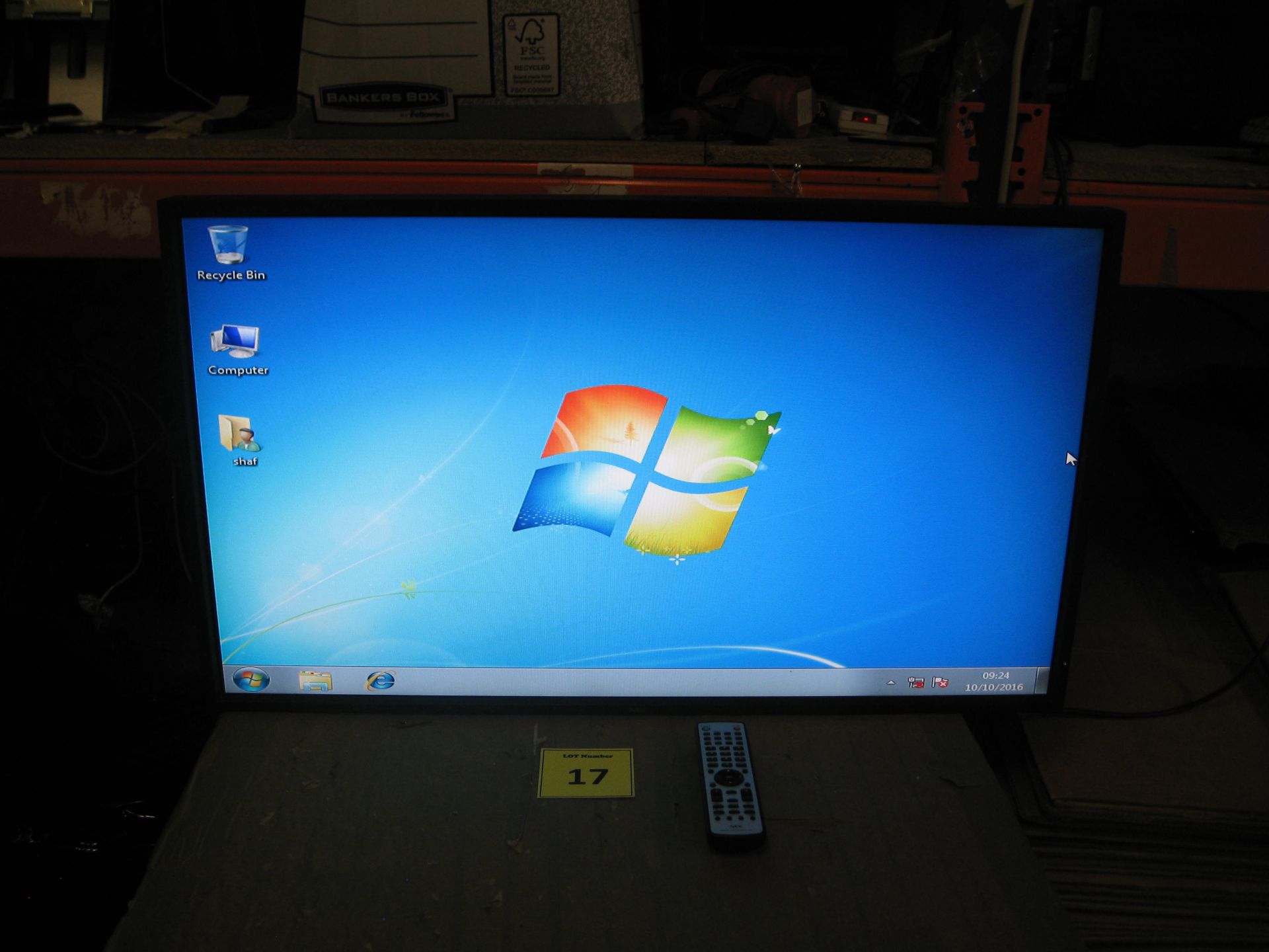 NEC 40" LCD MONITOR WITH HDMI. MODEL LCD4020-BK-AV. WITH REMOTE CONTROL