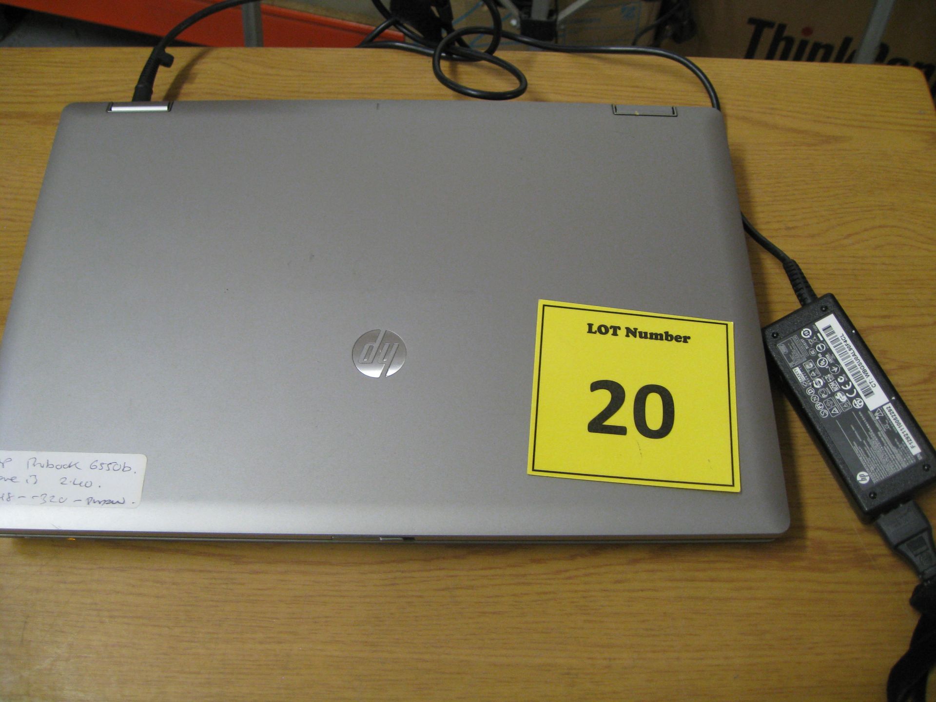 HP Probook 6550b Laptop, Core-i3 2.40Ghz, 2Gb Ram/320GB HDD, dvdrw, psu - Win 7 Pro COA - Image 3 of 3
