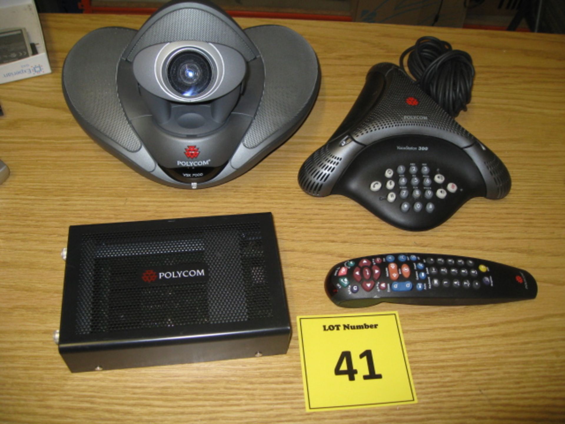 POLYCOM VIDEO CONFERENCING EQUIPMENT. 1 X VSX 7000 WITH CAMERA, 1 X VOICESTATION 300, 1 X HDX