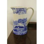 SPODE - A Spode 'Italian' blue & white large jug, measuring 20cm (C.1816 AO)