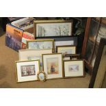 ARTWORK - A collection of 11 various sized framed prints.