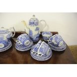 SPODE - A collection of 20 Spode 'Italian' blue & white pieces to include a large coffee pot,