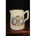 QUEEN VICTORIA - A commemorative milk jug for Queen Victoria's Diamond Jubilee with a transfer print