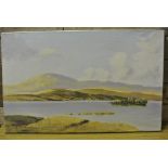 R T COCHRANE - An original painting, unframed, of a Donegal landscape. Measures 61x38cm.