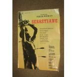 FILM POSTER - A vintage Spanish film poster for the film 'Sebastiane', measuring , folded.