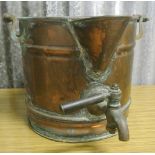 ANTIQUE/ COPPER - A large antique copper water boiler, produced in Enniskillen. This piece was