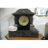 ANTIQUE/ CLOCK - A large slate Mantle clock in need of some restoration. Measures