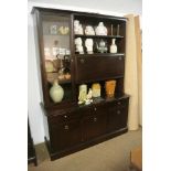 FURNITURE/ HOME - A vintage Stag Minstrel Mahogany sideboard unit with built in bar, bookcase,