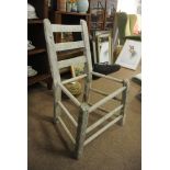 FURNITURE/ RESTORATION - An antique Irish primitive chair frame in need of restoration.