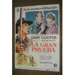 FILM POSTER - A vintage Spanish film poster for the movie 'Friendly Persuasion', starring Gary