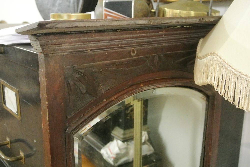 FURNITURE/ HOME - A large antique hall mirror requiring some light restoration, measuring 46x136cm. - Image 2 of 2