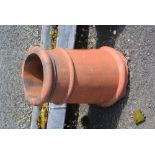 HOME/ GARDEN - A large terracotta chimney pot.