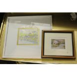 ARTWORK - A collection of 2 pieces to include a Michael F Downes watercolour, titled 'Gougane-