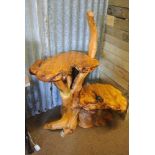 FURNITURE/ HOME - A large Indonesian tree root display unit with 2 shelves, in Excellent condition.