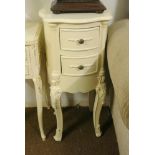 FURNITURE/ HOME - An antique French style set of 2 drawers on cabriole legs.