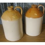 ANTIQUE/ VINTAGE - A pair of stoneware bottles by Port Dundas of Glasgow Pottery Co, one for