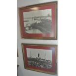 ART/ LOCAL INTERST - A pair of fantastic framed photographic prints taken from Portrush Harbour,