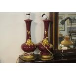 FURNITURE/ HOME - A pair of vintage lamps.