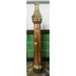 VINTAGE/ COLLECTABLE - An antique brass & copper British fire hose nozzle, measuring 46cm tall.