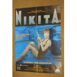 FILM POSTER - A vintage Spanish film poster for the film 'Nikita', measuring , folded.