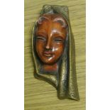 VINTAGE/ HOME - A vintage 1950's head wall plaque produced in Germany by Achatit, with original