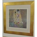 GUSTAV KLIMT - A high quality print of the famous 'The Kiss' by Gustav Klimt, with unusual diamantes