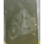PHOTOGRAPHIC - A collection of original glass negatives, including an interesting shot of a Gent